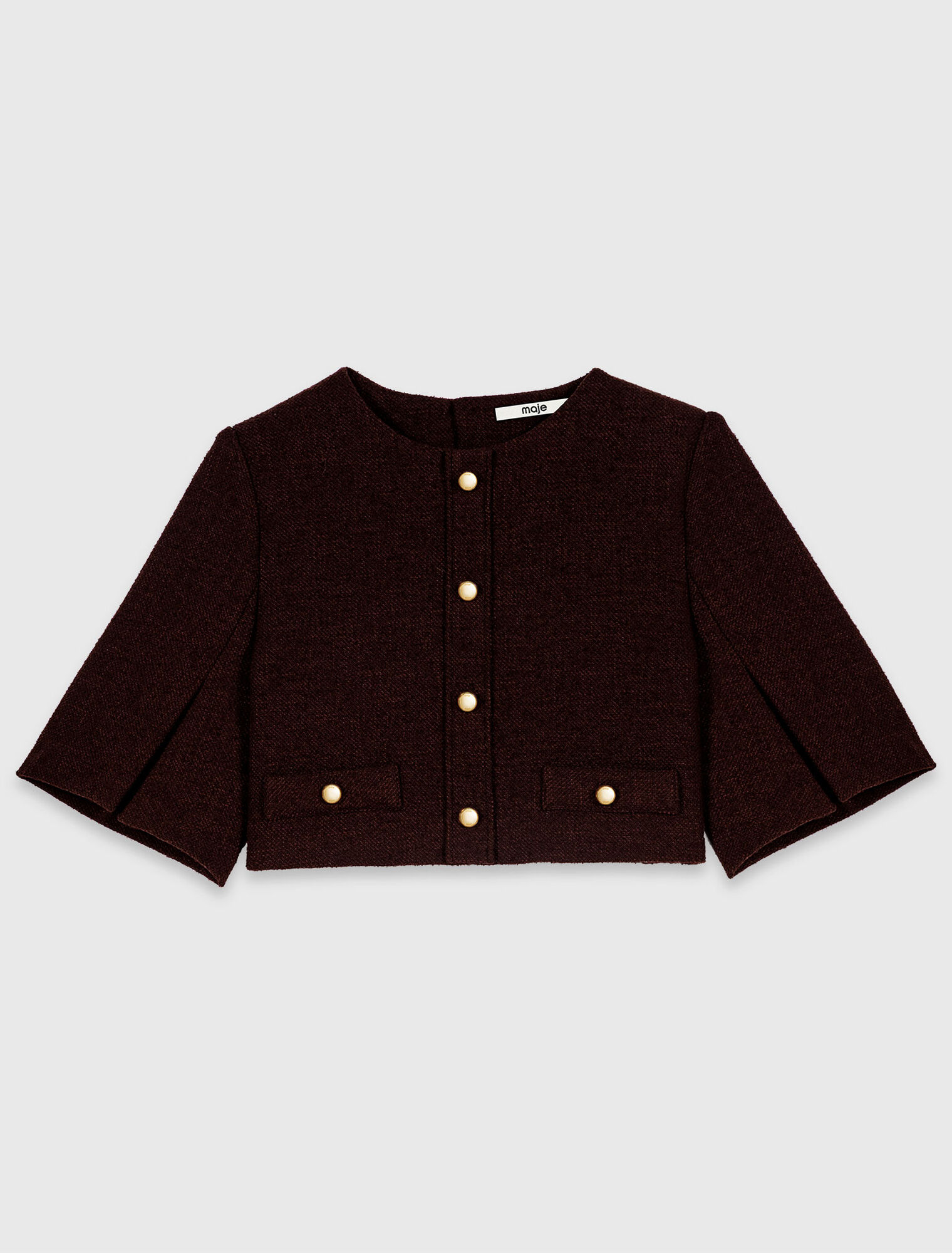 Vestido capa 2 en 1 de tweed