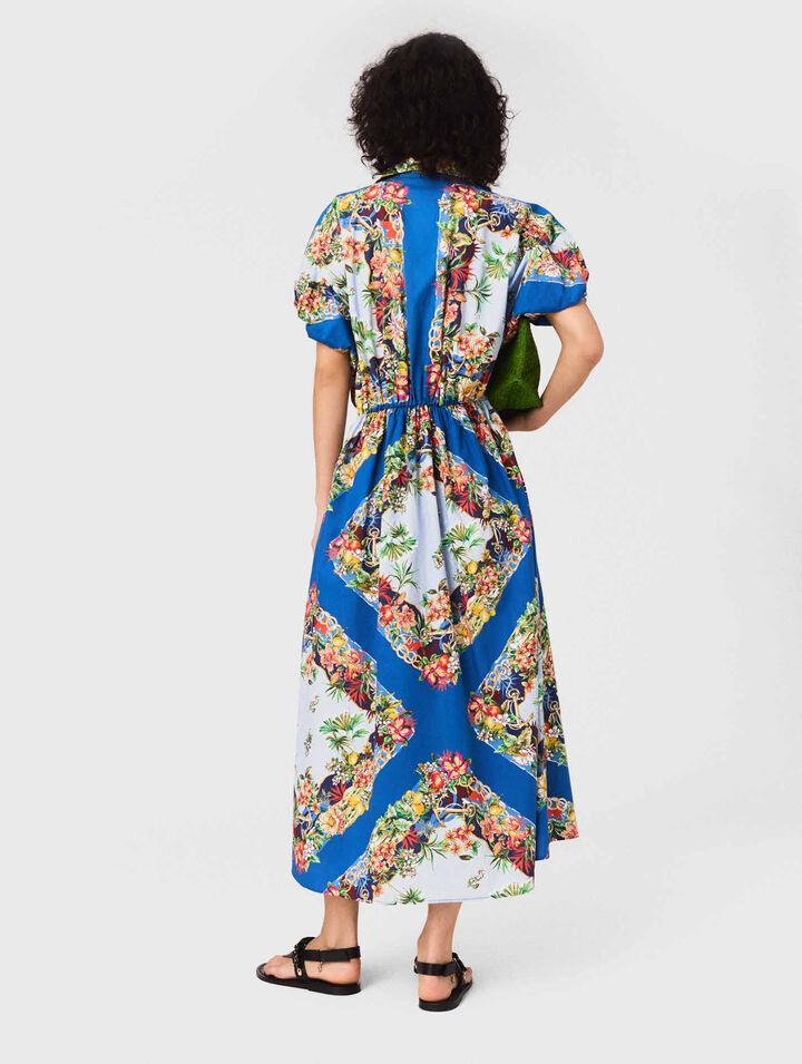 Vestido largo estampado