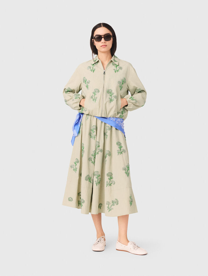 Bomber t&eacute;cnica bordada