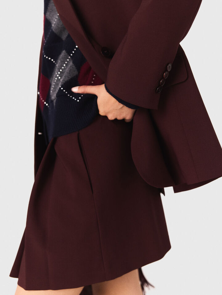 Chaqueta de traje con cinturón