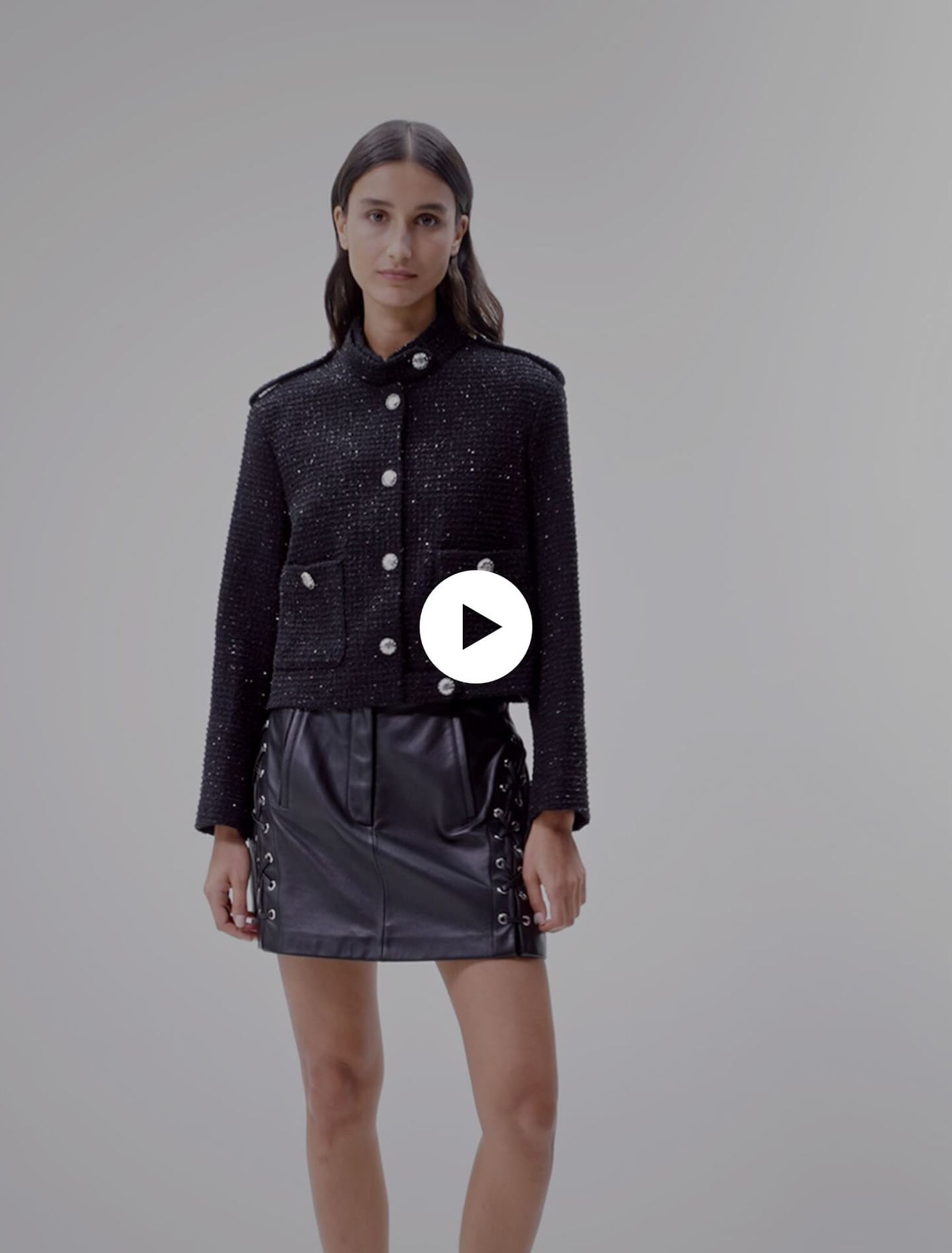 Chaqueta corta de tweed