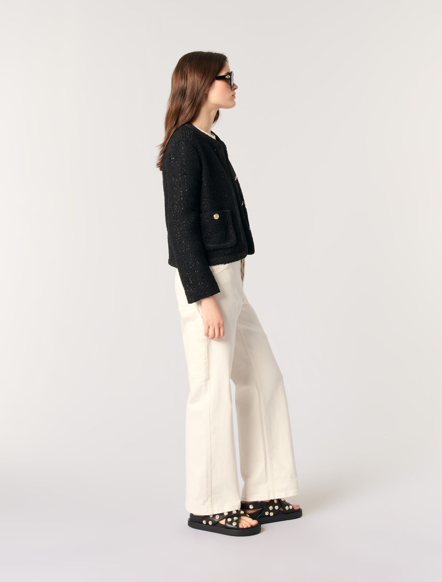 Chaqueta corta de tweed