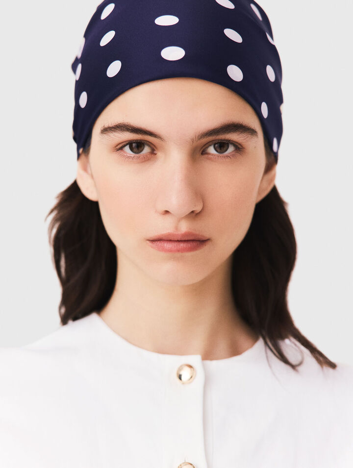Bandana de seda de lunares