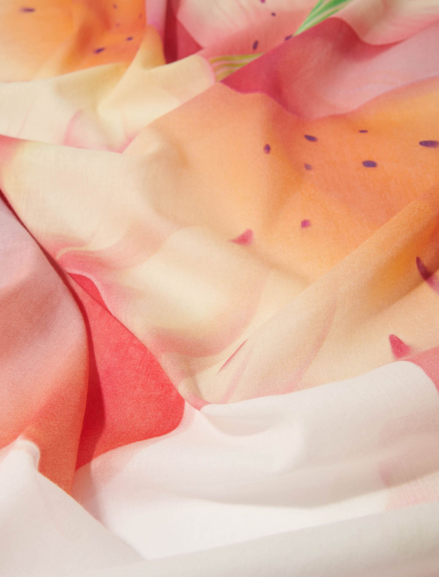 Pareo de algodón con estampado floral