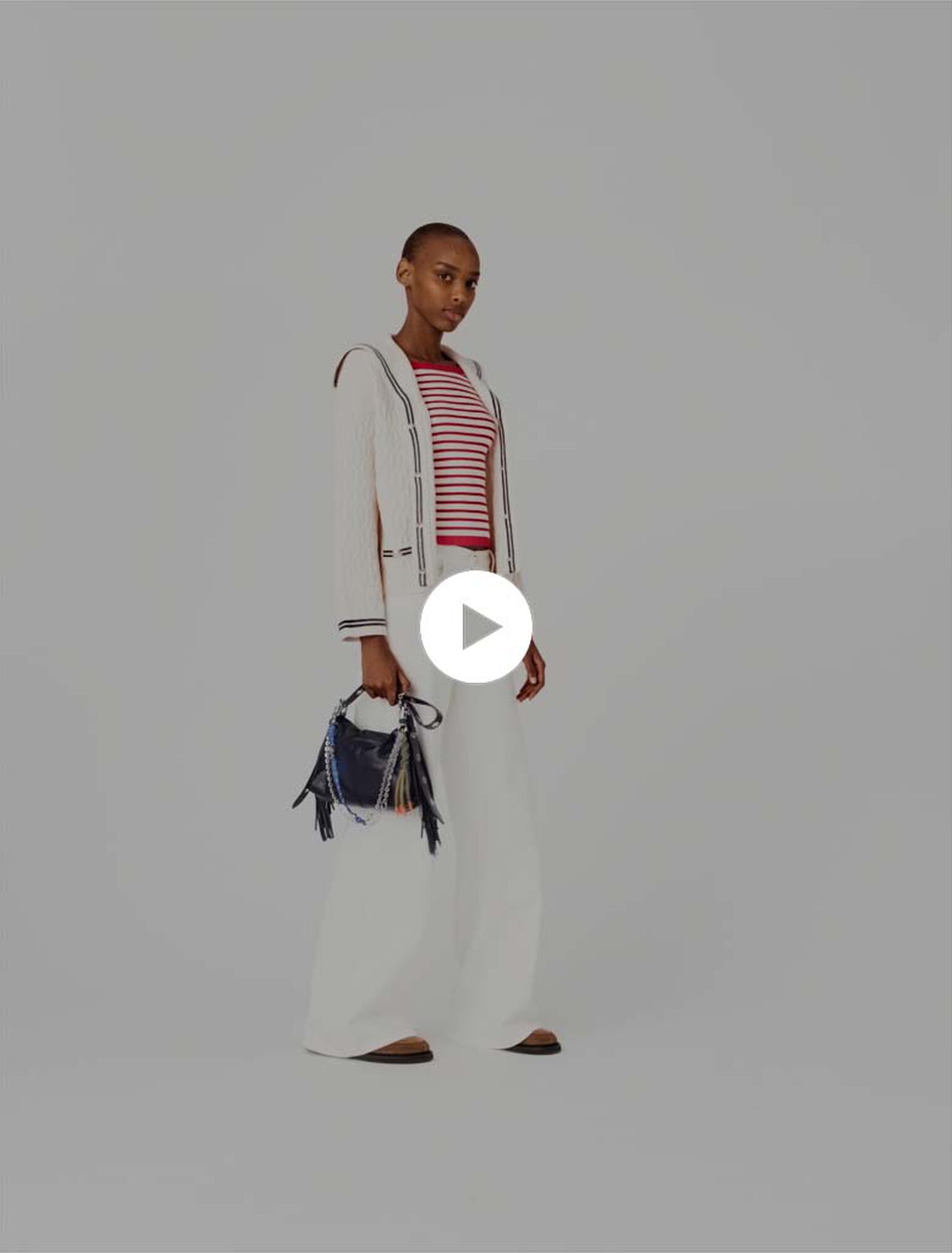 C&aacute;rdigan trenzado cuello barco