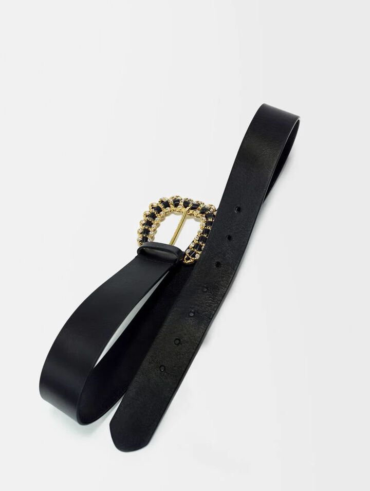 Cinturón con hebilla de strass