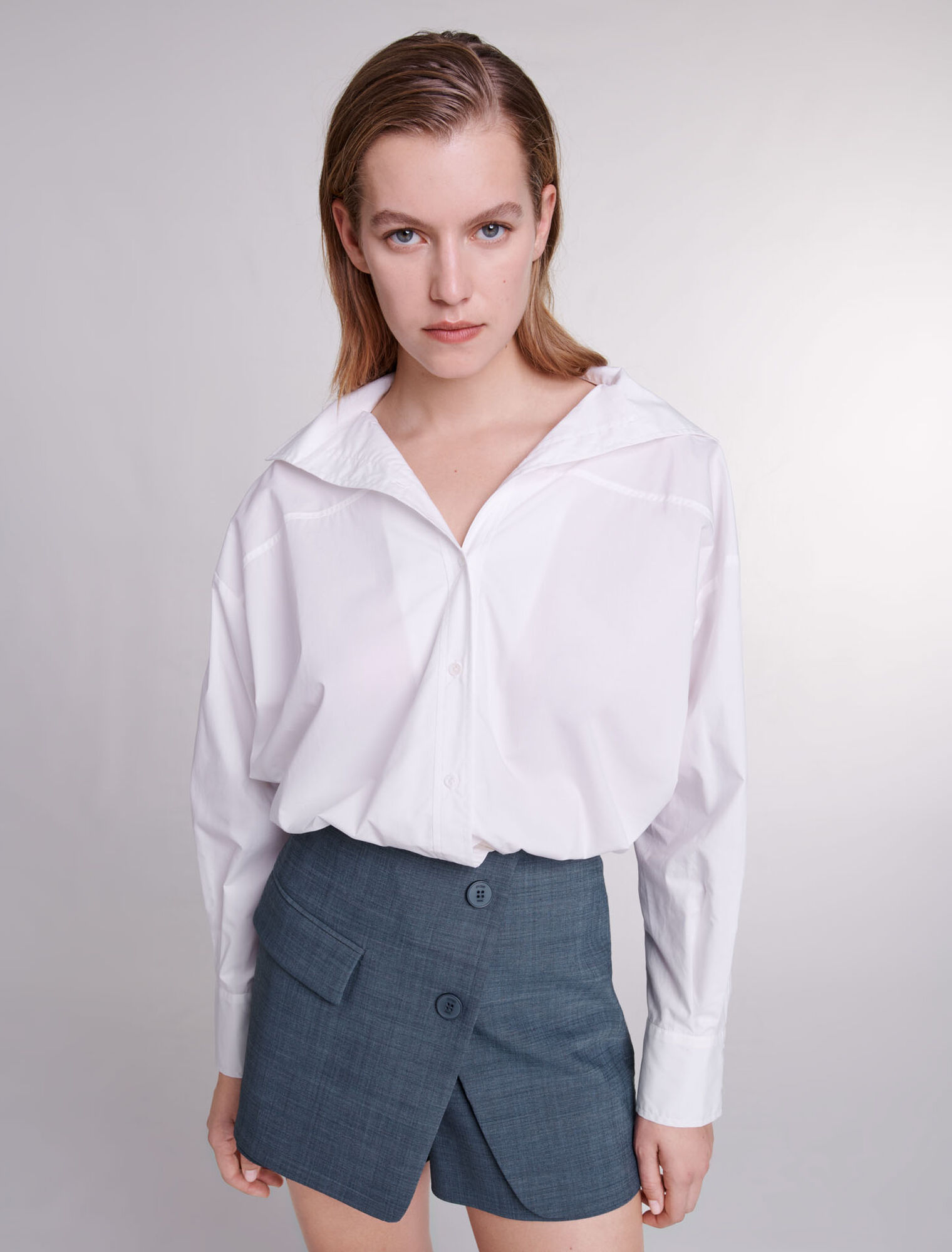 Camisa corta de algodón