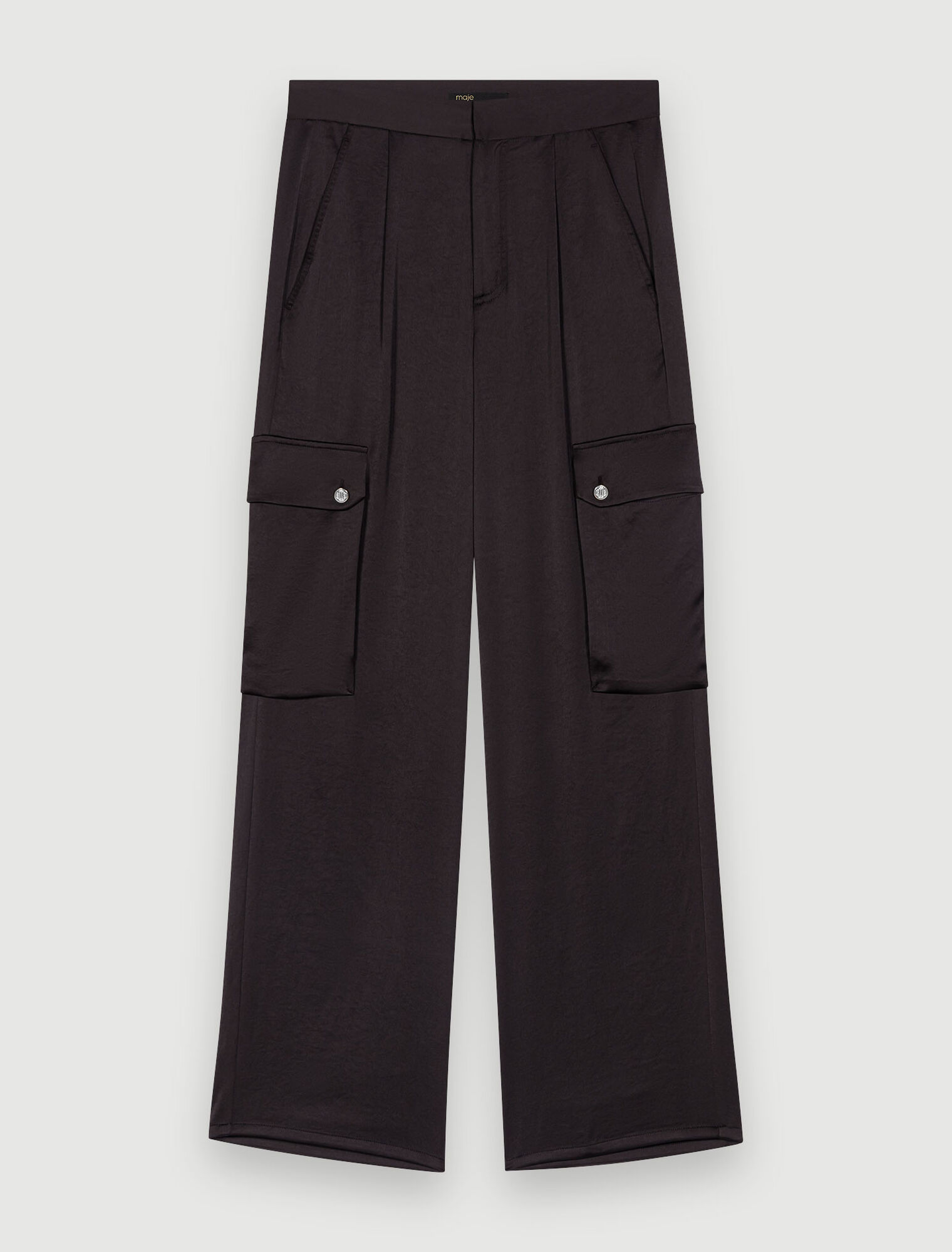 Pantalón cargo satinado