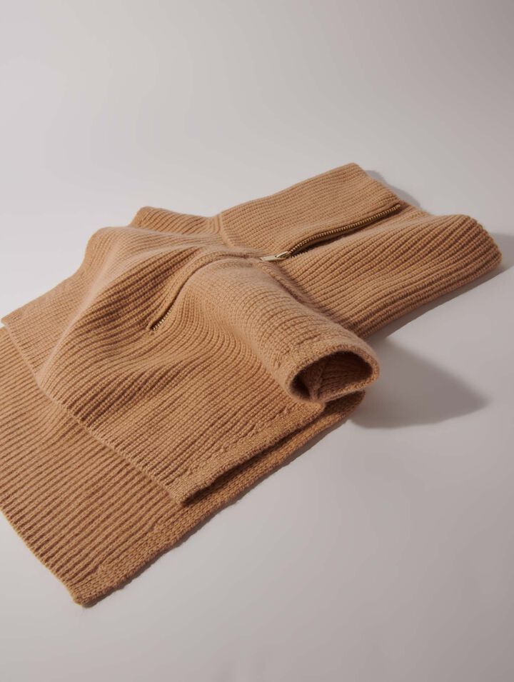 Cuello con cremallera de  cachemira