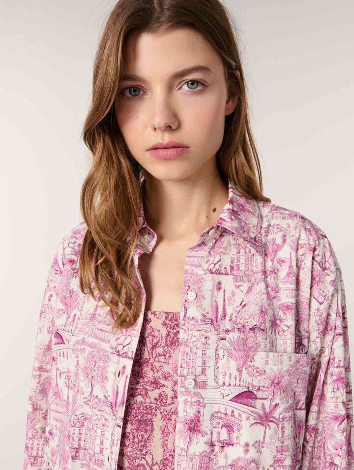 Camisa oversize estampada