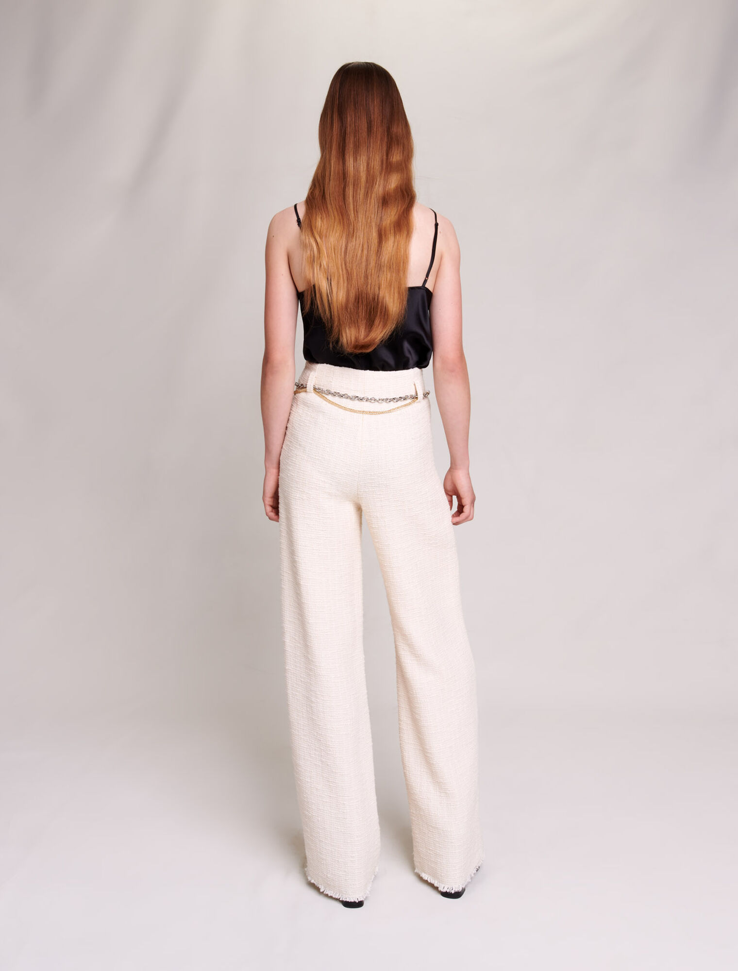 Pantalón holgado de tweed