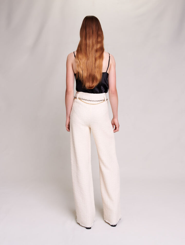 Pantalón holgado de tweed