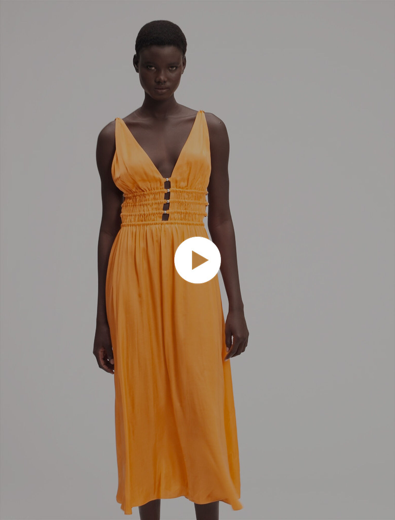 Vestido largo de rasete