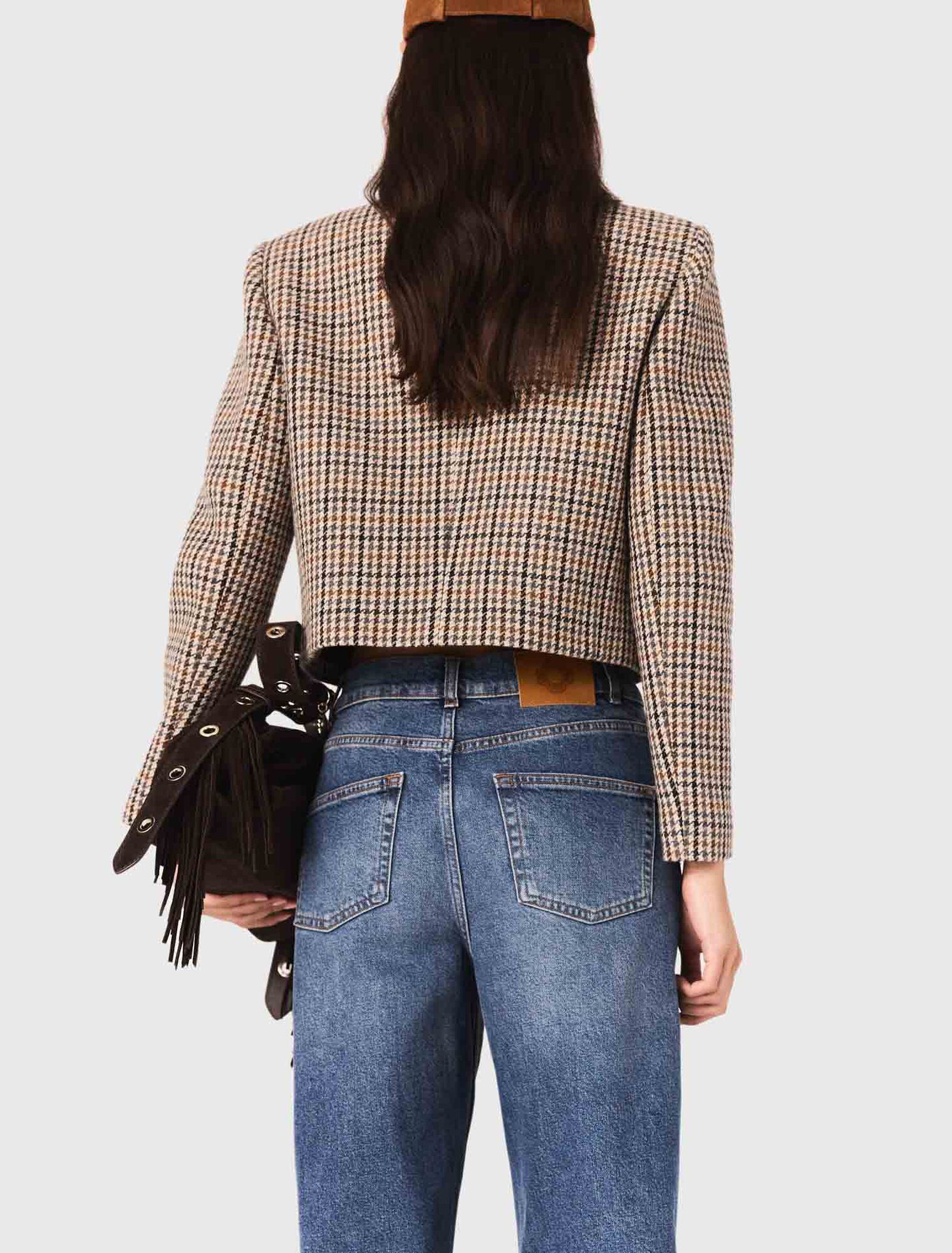 Chaqueta corta a cuadros