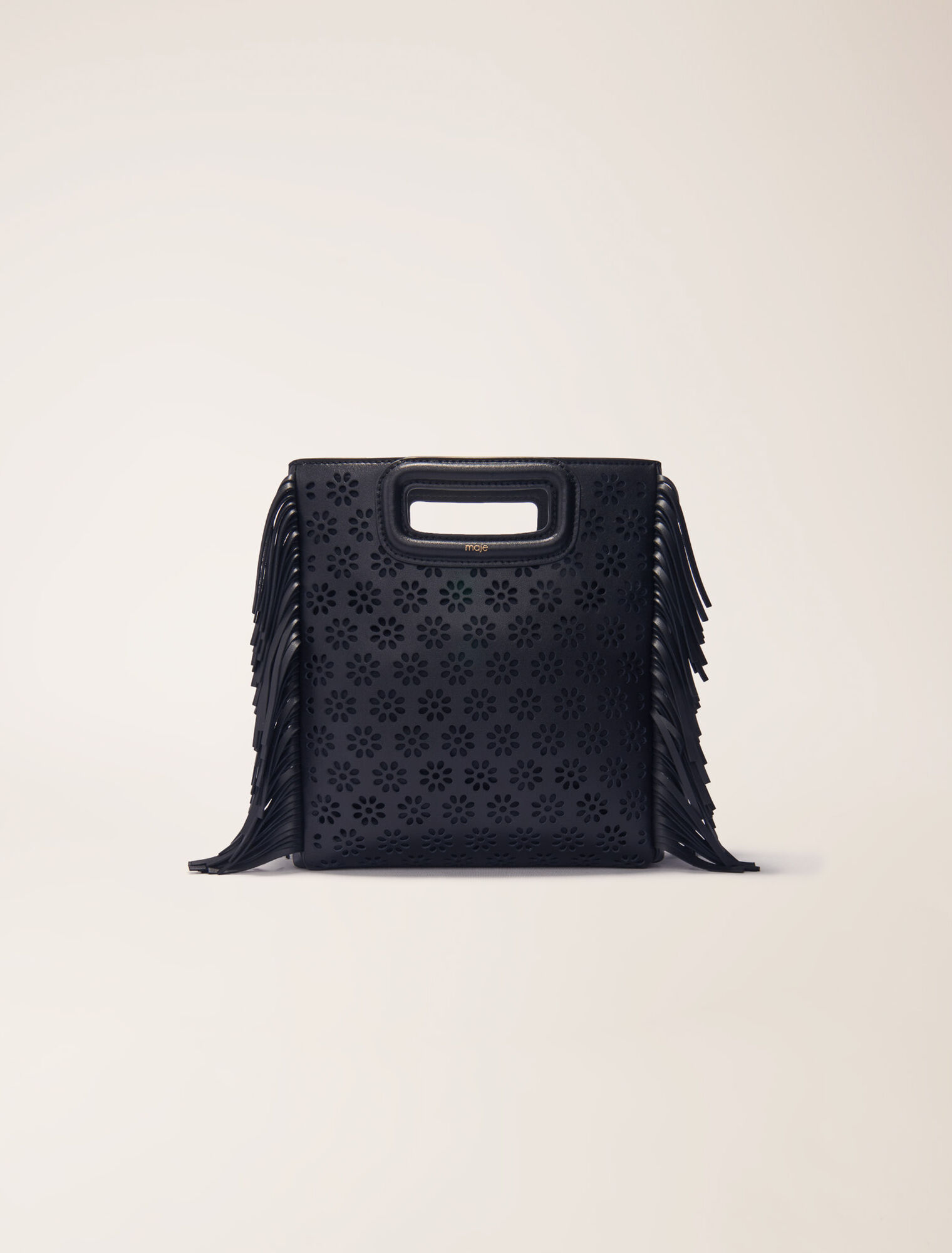 Bolso M de piel perforada