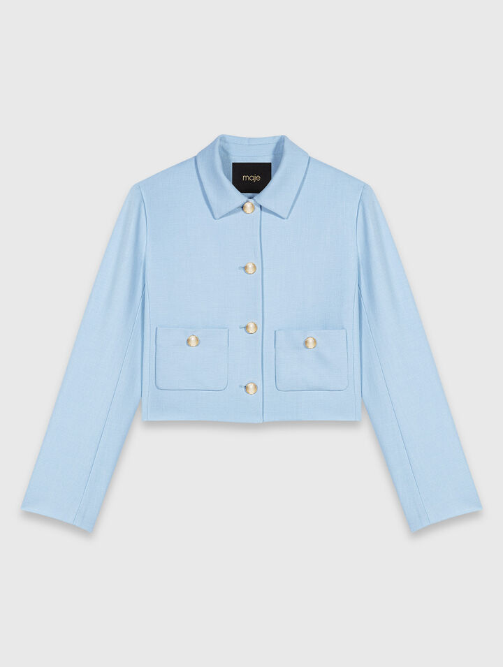 Chaqueta corta botonadura simple