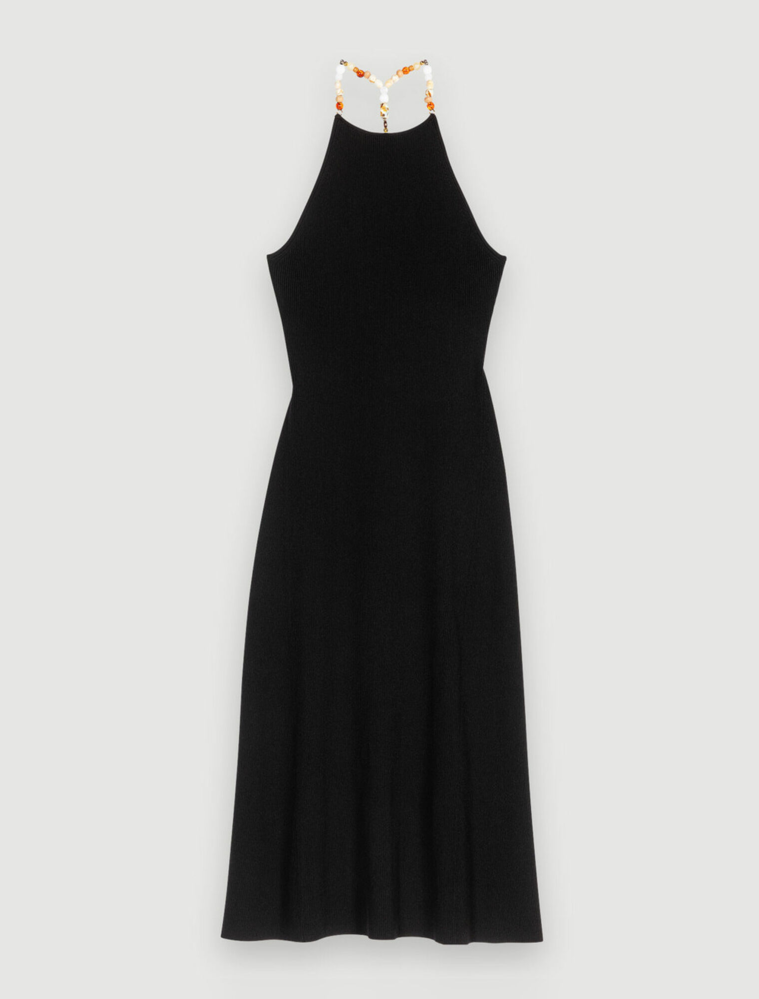 Vestido largo con detalle de cadena