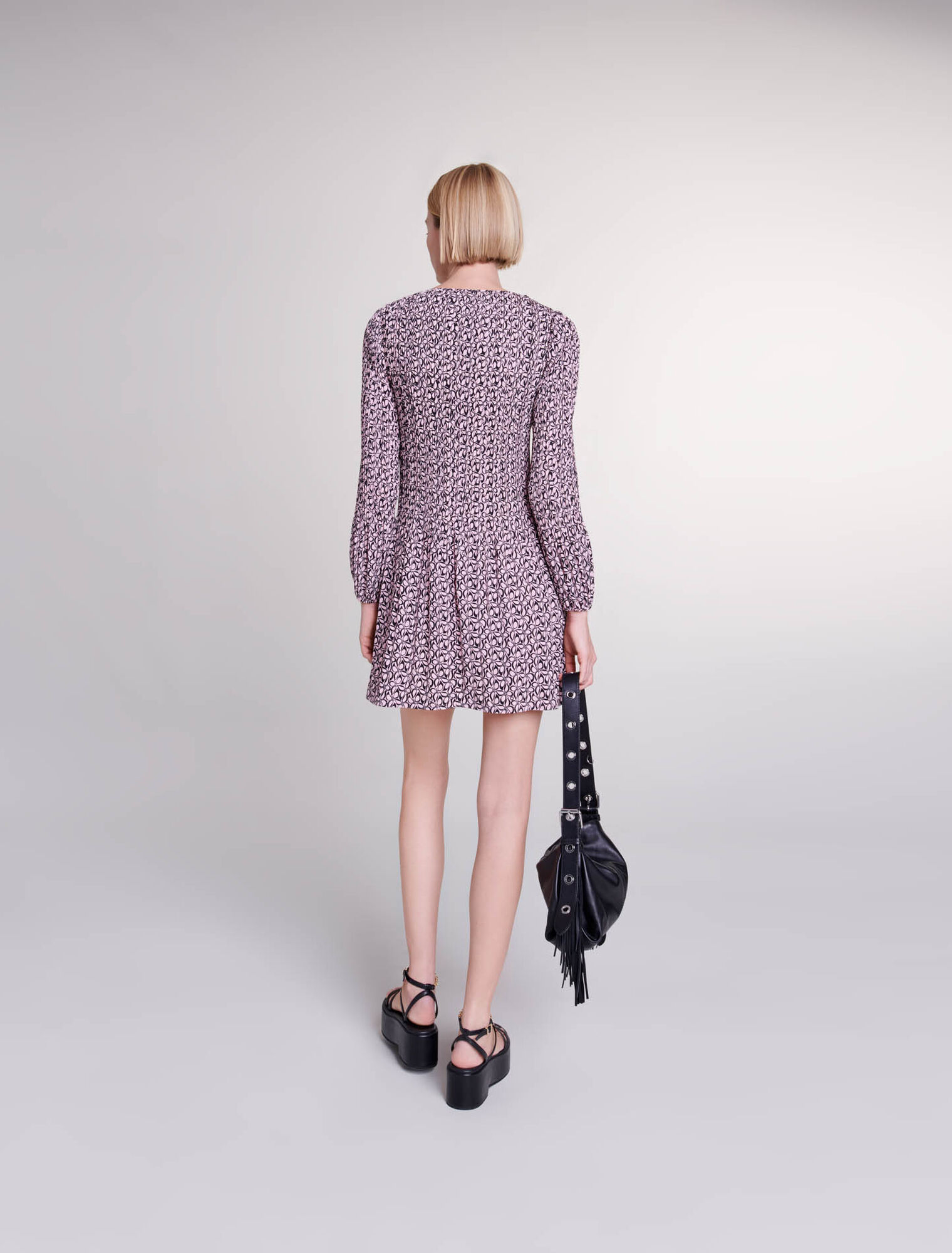 Vestido corto con estampado