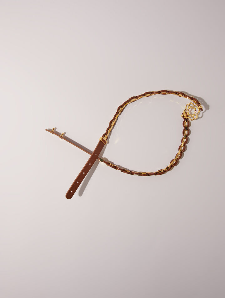 Cinturón de cuero y eslabones