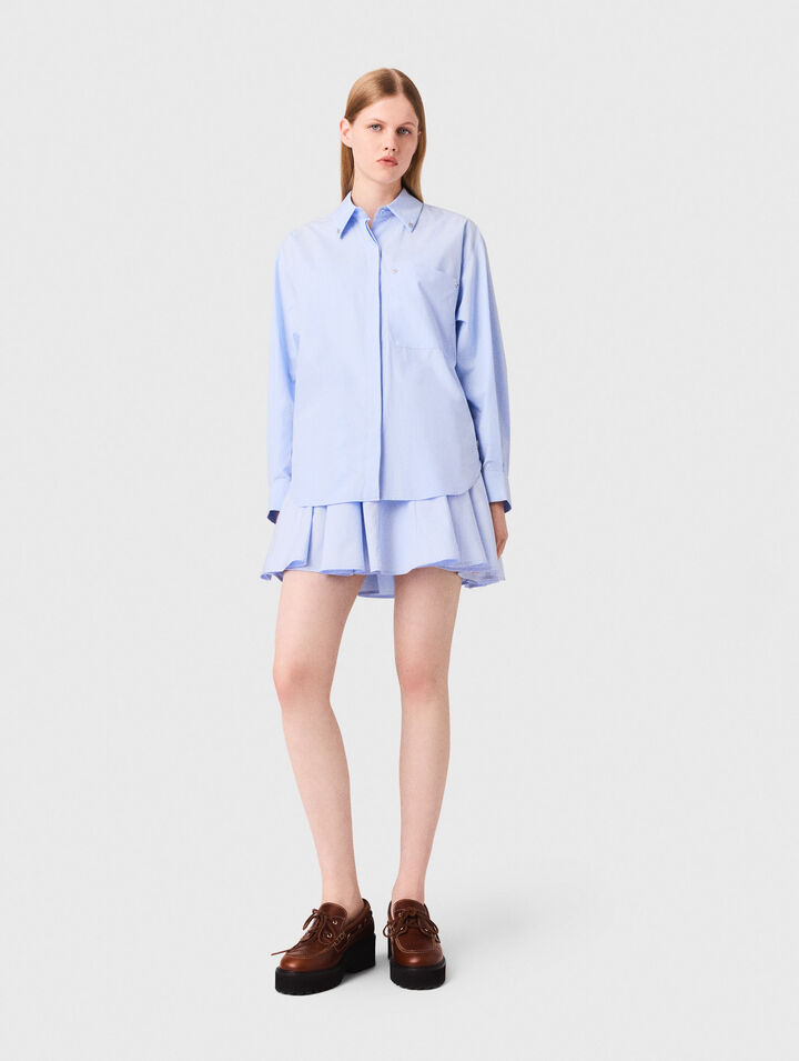 Camisa larga de popelina