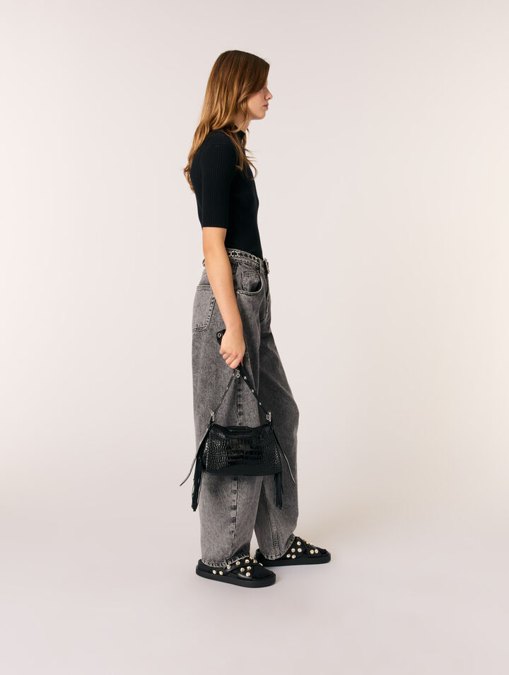 Bolso Miss M mini de piel repujada