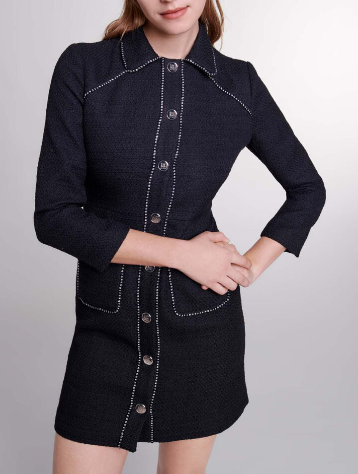 Vestido corto de tweed