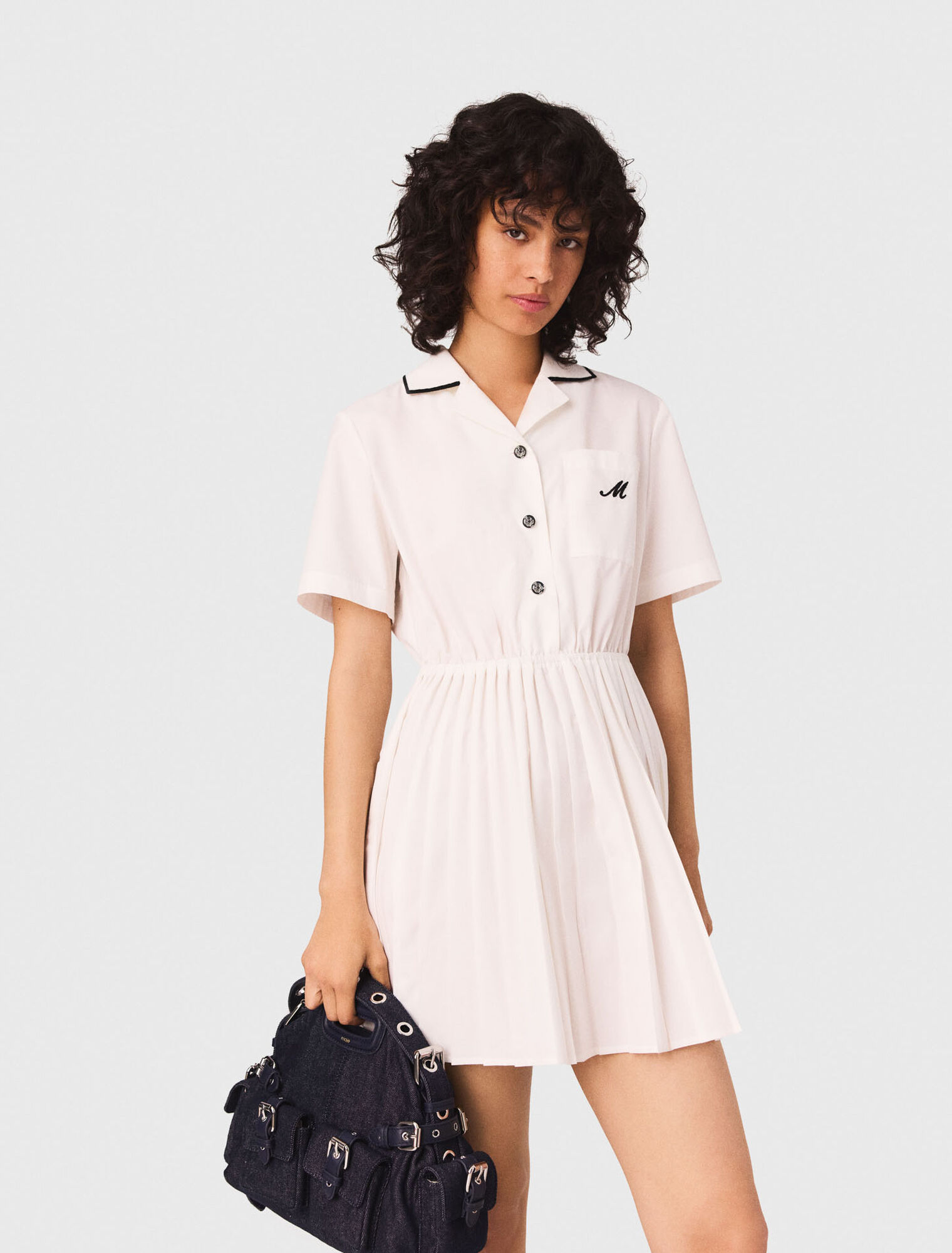 Vestido camisero de manga corta
