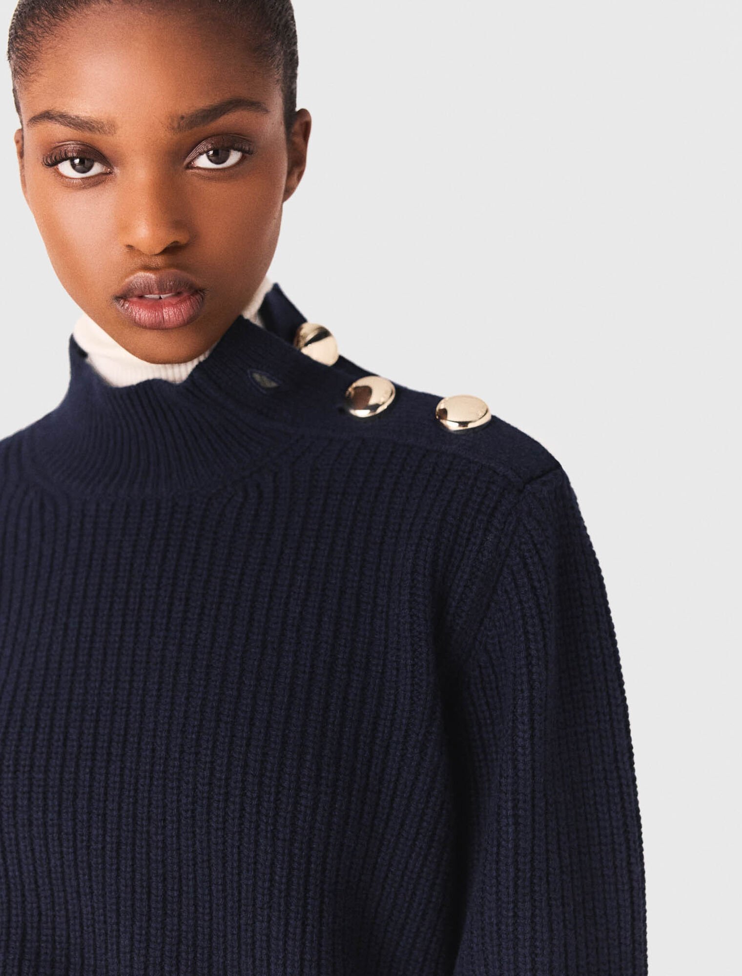 Jersey de lana con cuello alto