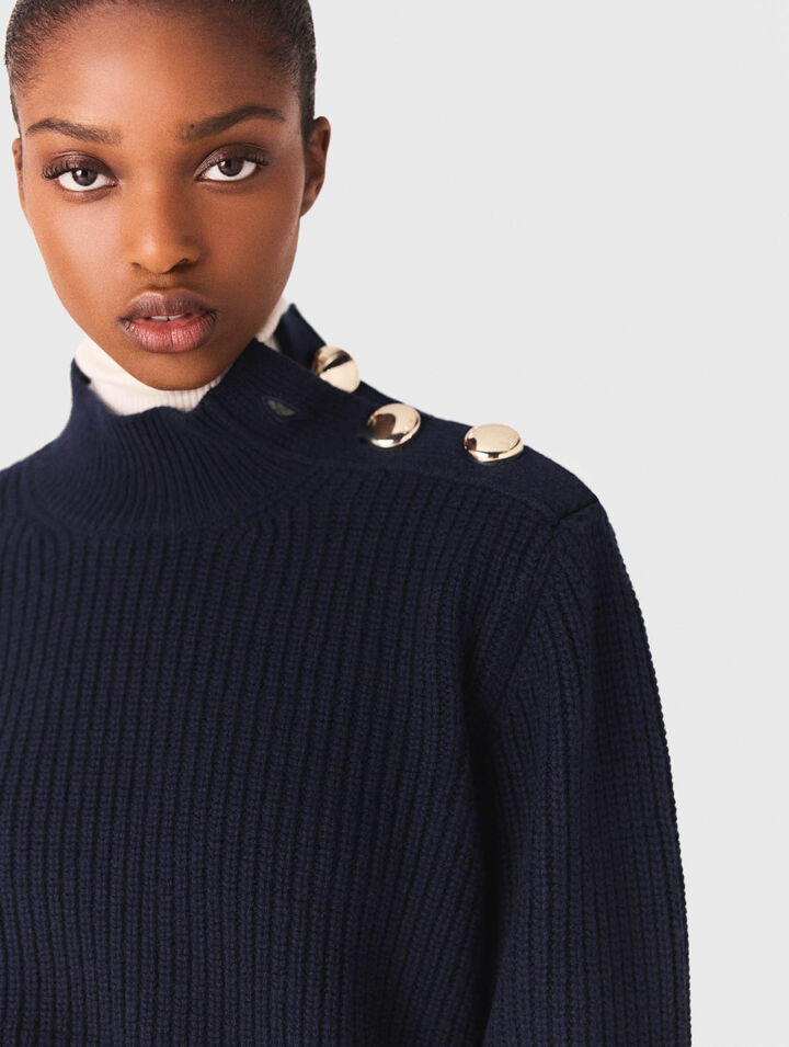 Jersey de lana con cuello alto