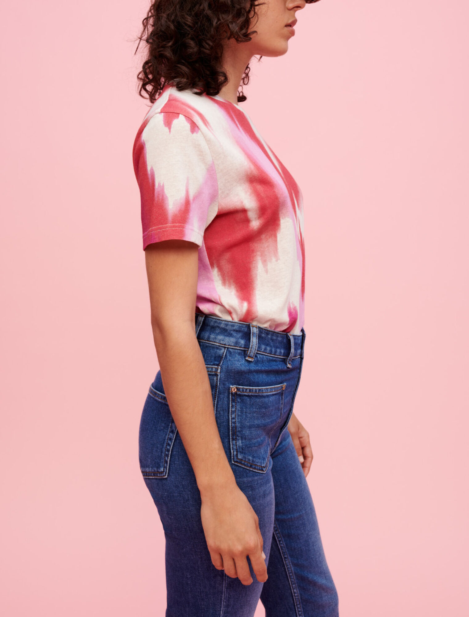 Camiseta fucsia Tie and Dye