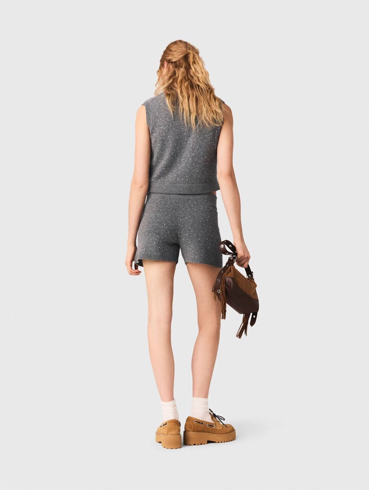 Top de punto con strass