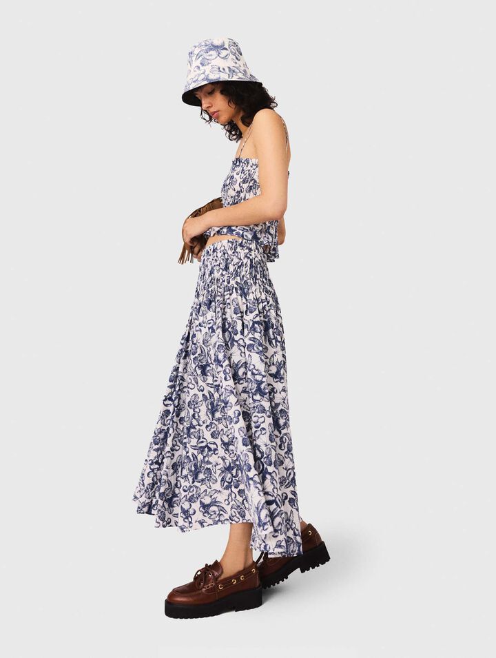 Falda larga estampada