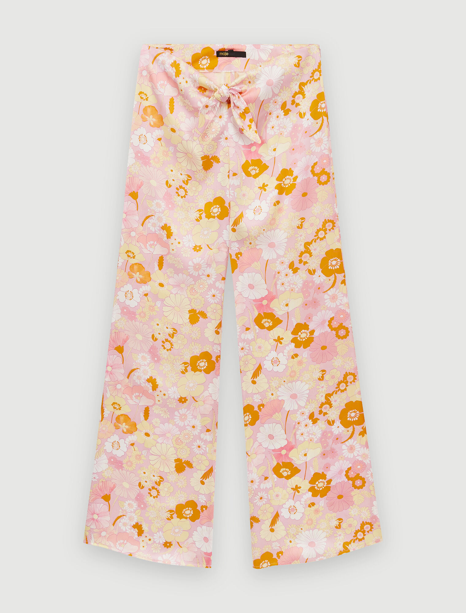 Pantalón estampado Flower Power fluido