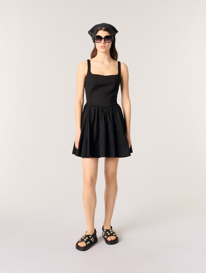 Vestido corto de algodón
