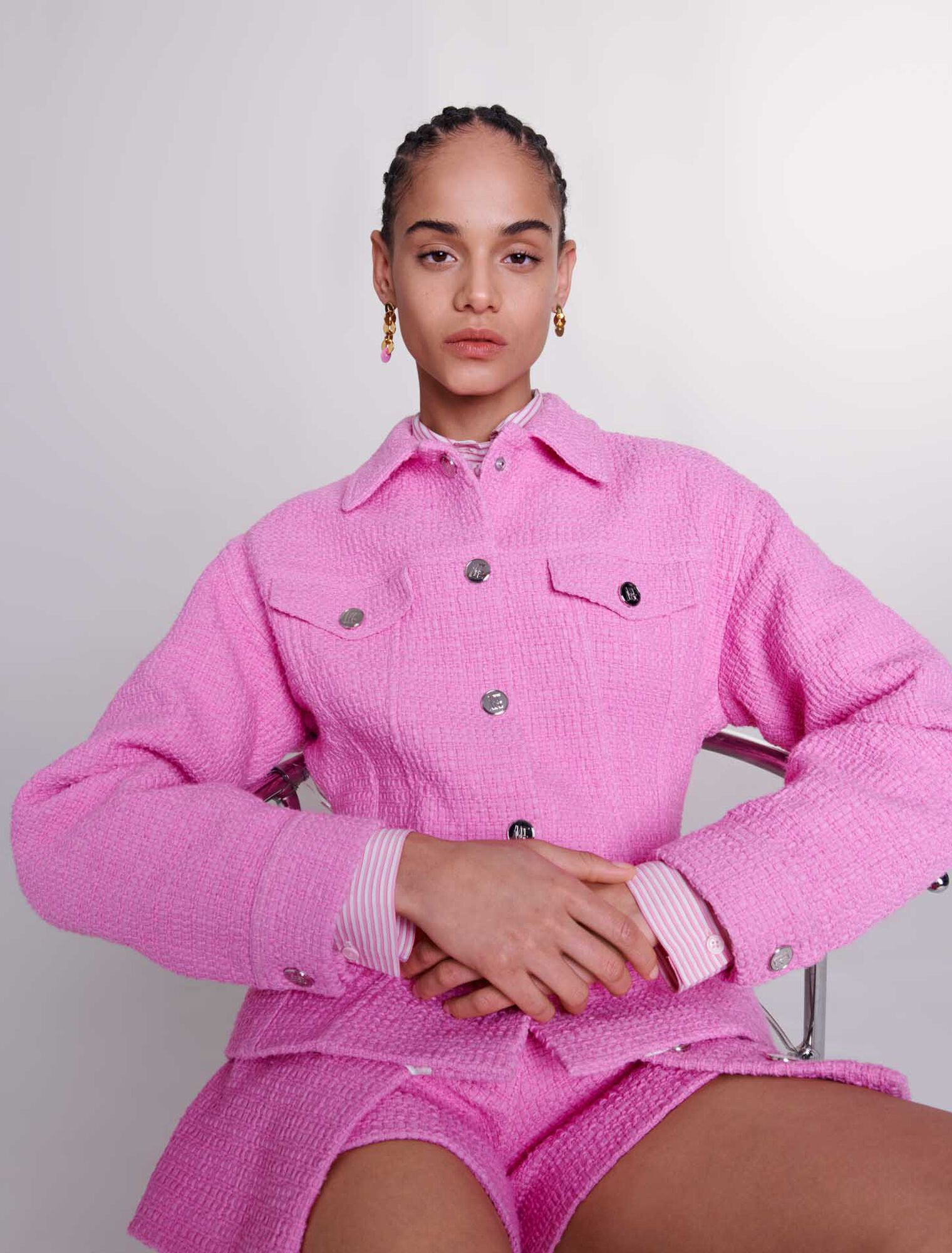 Chaqueta ajustada de tweed