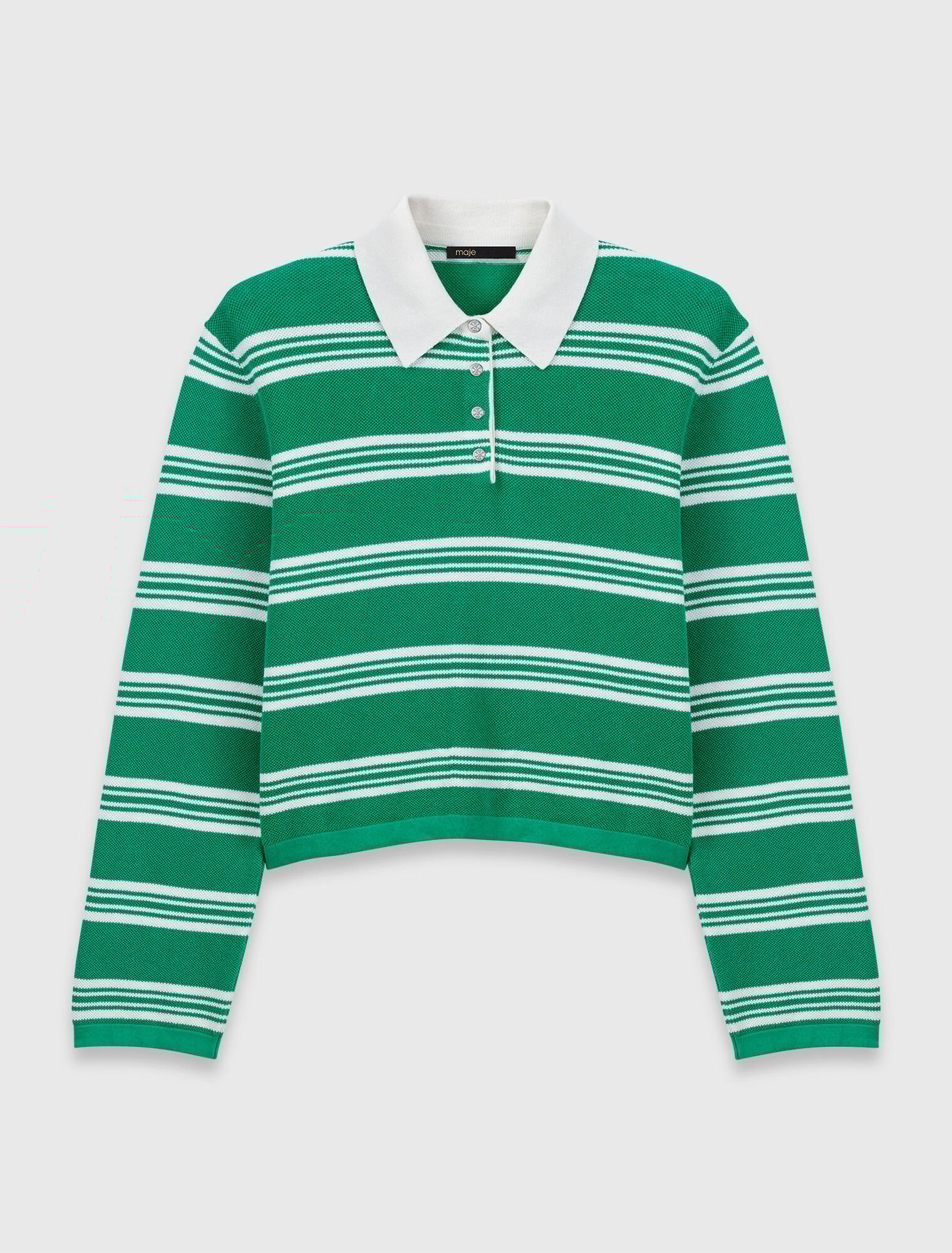 Jersey polo corto a rayas