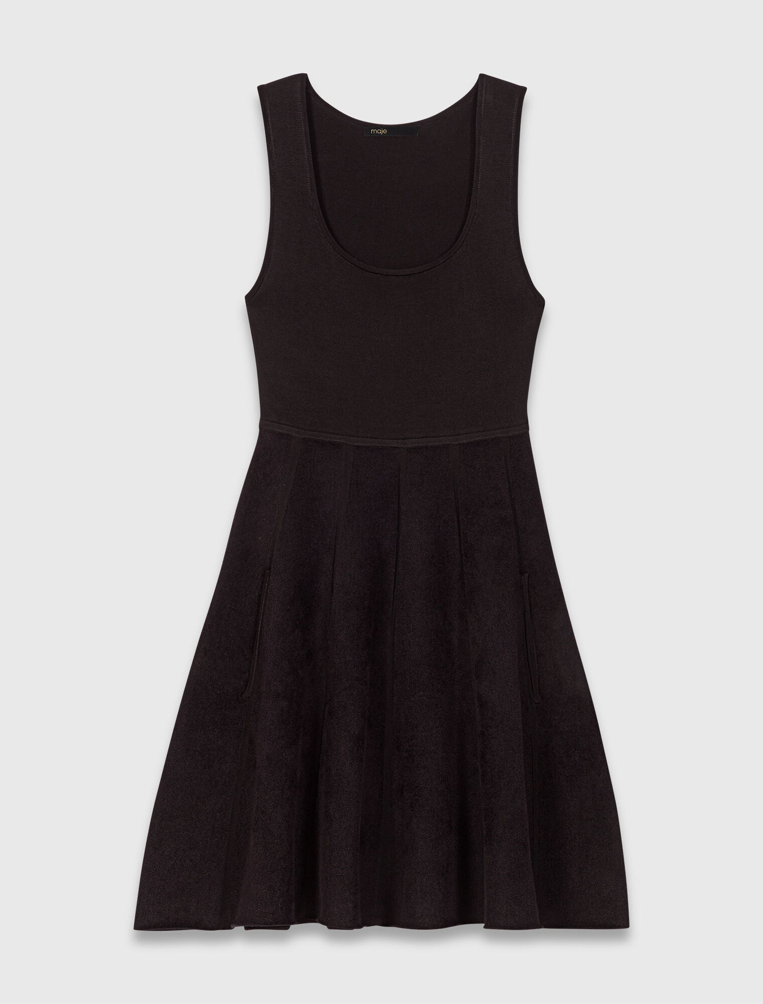 Vestido 2-en-1 efecto terciopelo