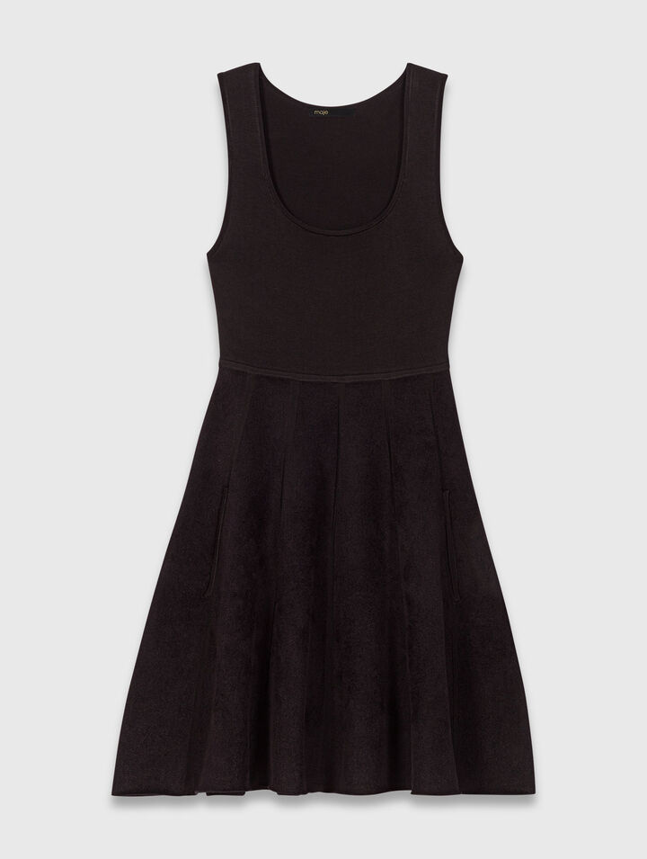 Vestido 2-en-1 efecto terciopelo