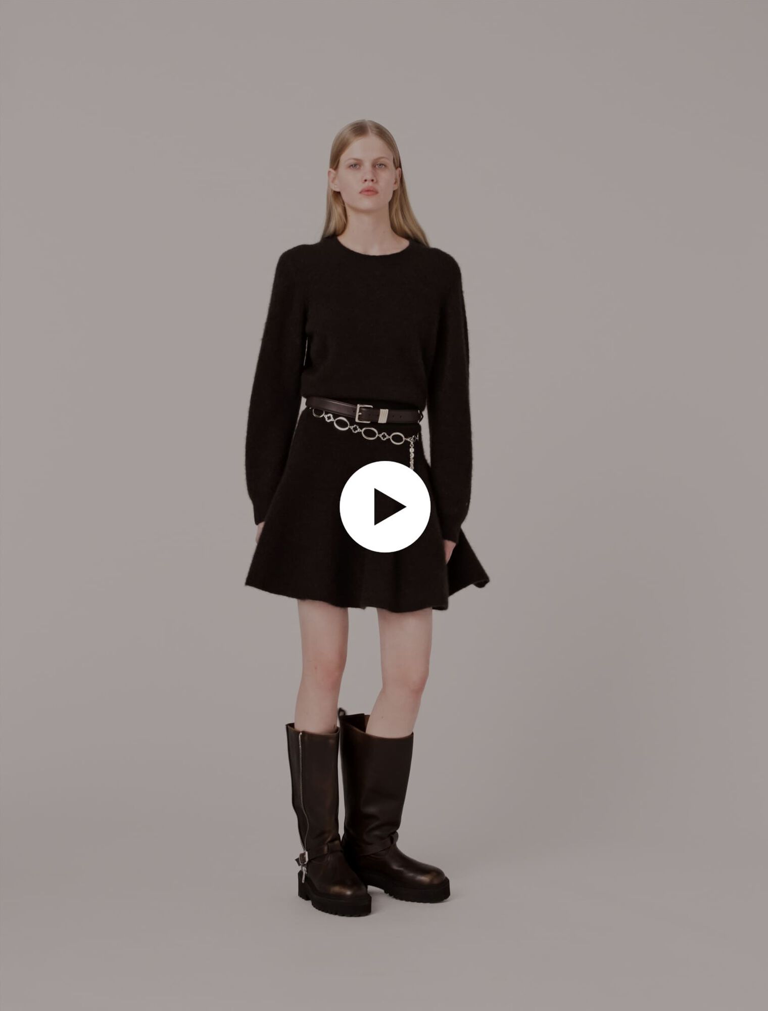 Vestido corto de mezcla de yak