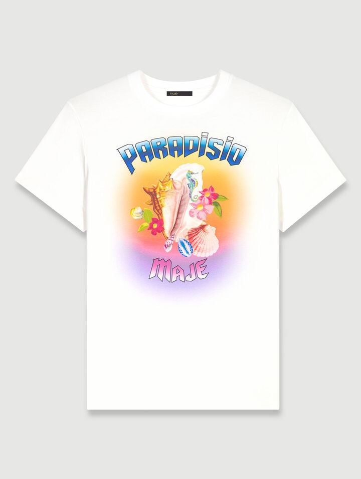 Camiseta con estampado Paradisio
