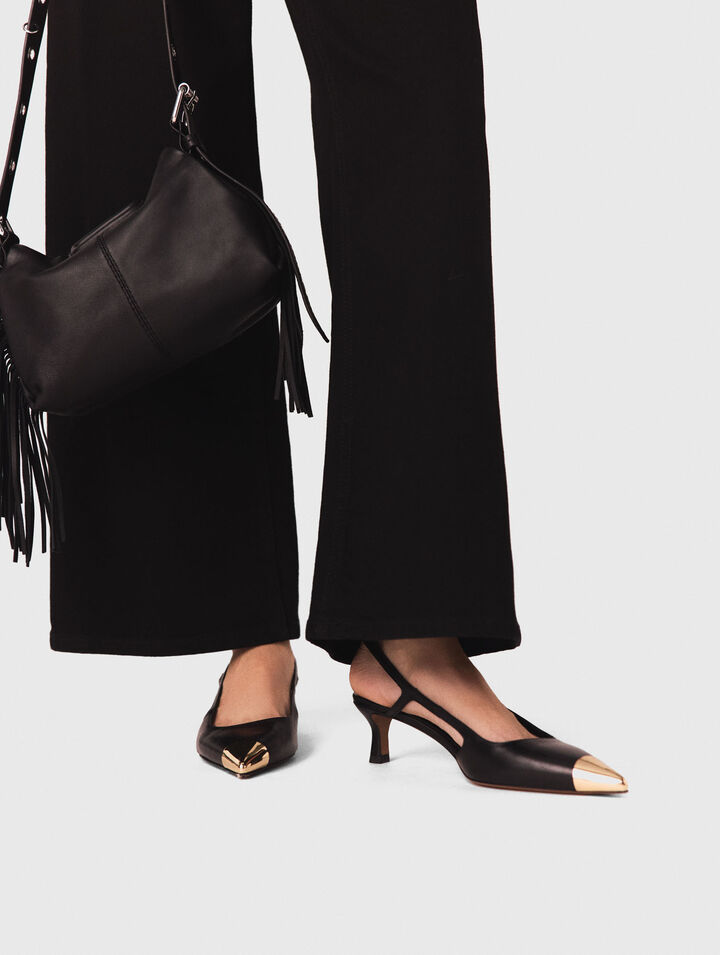 Zapatos de tac&oacute;n slingback de piel