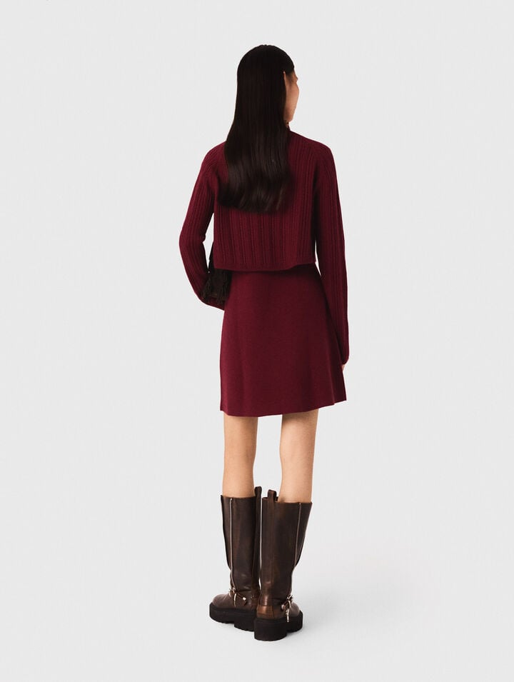Vestido de punto con jersey desmontable