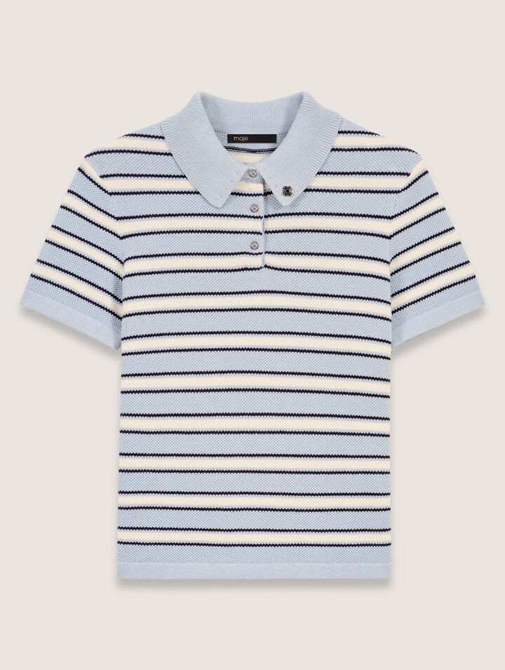 Polo de punto a rayas
