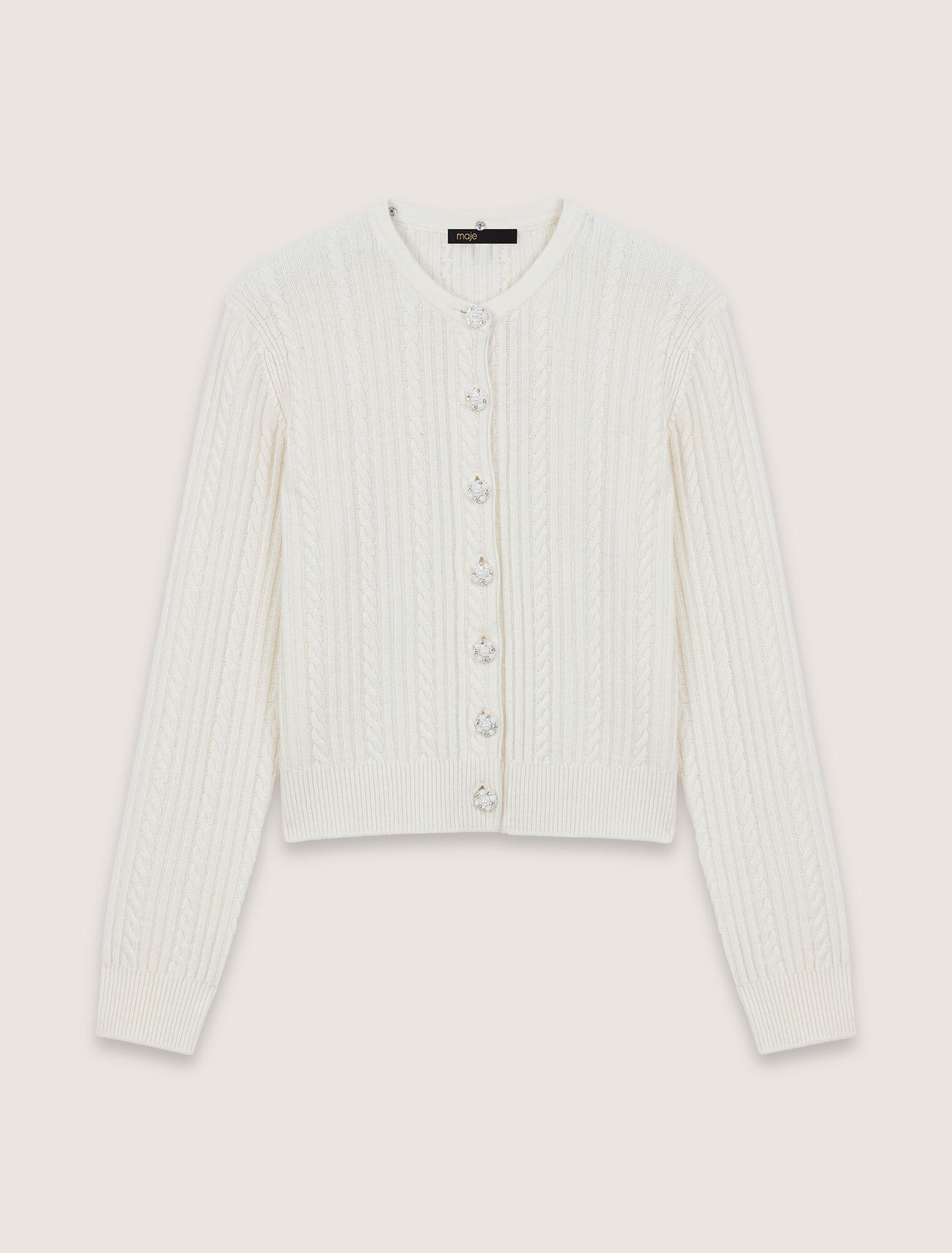 C&aacute;rdigan de punto con cuello desmontable