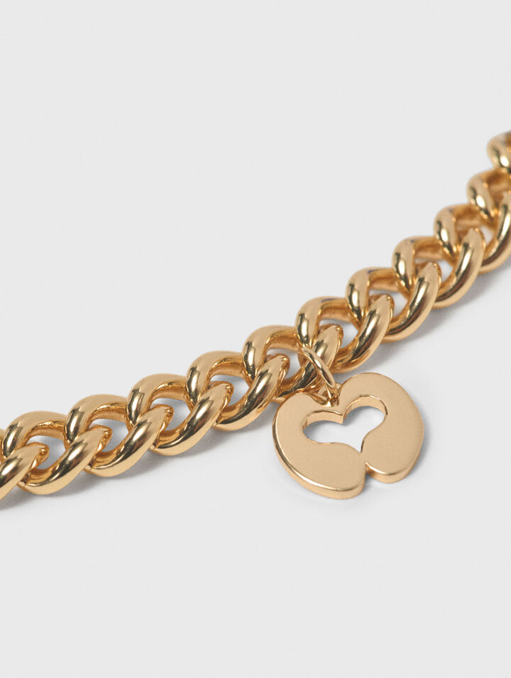 Collar de cadena y cord&oacute;n marino