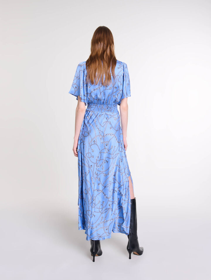 Vestido largo estampado