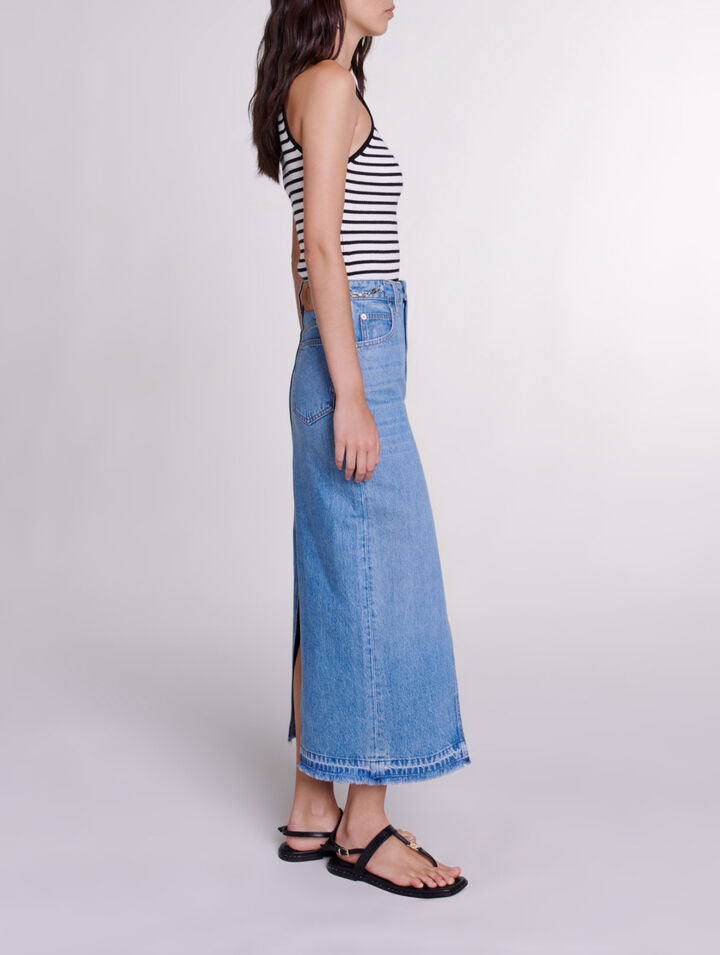 Falda larga vaquera