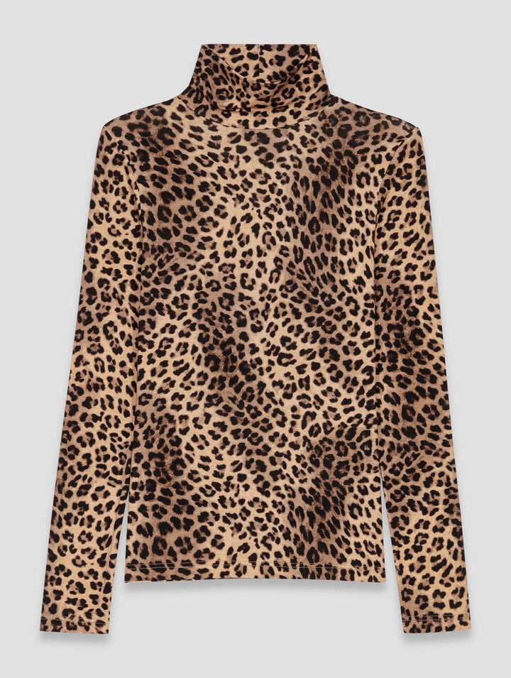 Camiseta con estampado de leopardo