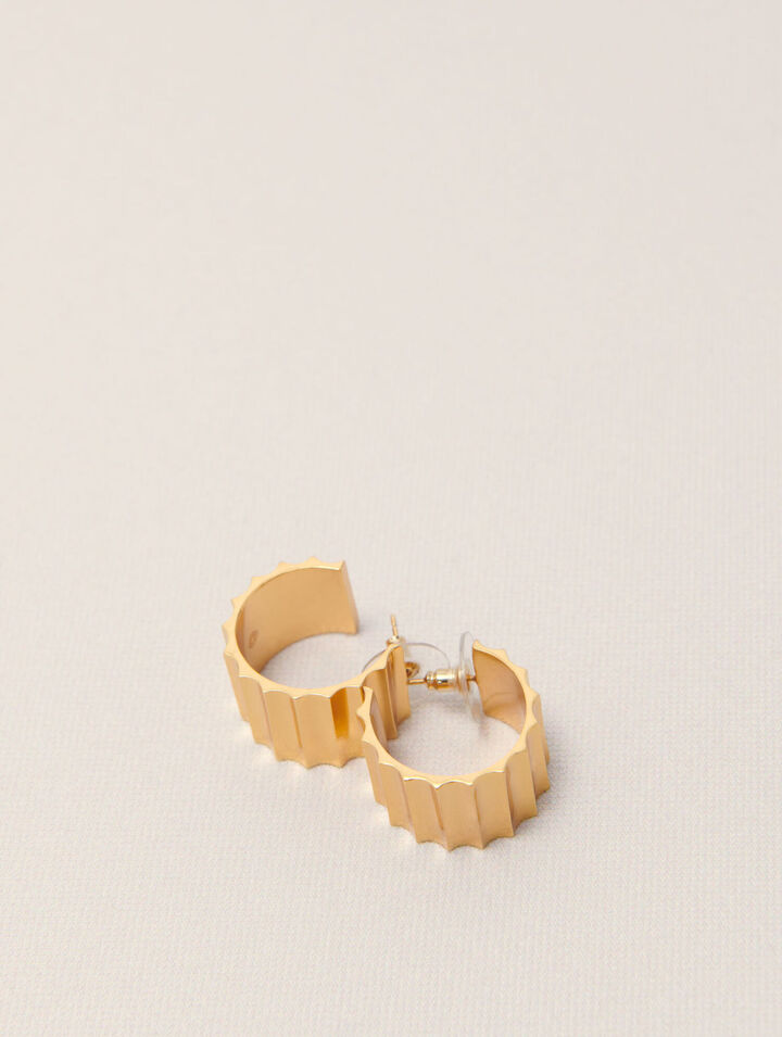 Pendientes de aro mini de metal c&oacute;nico