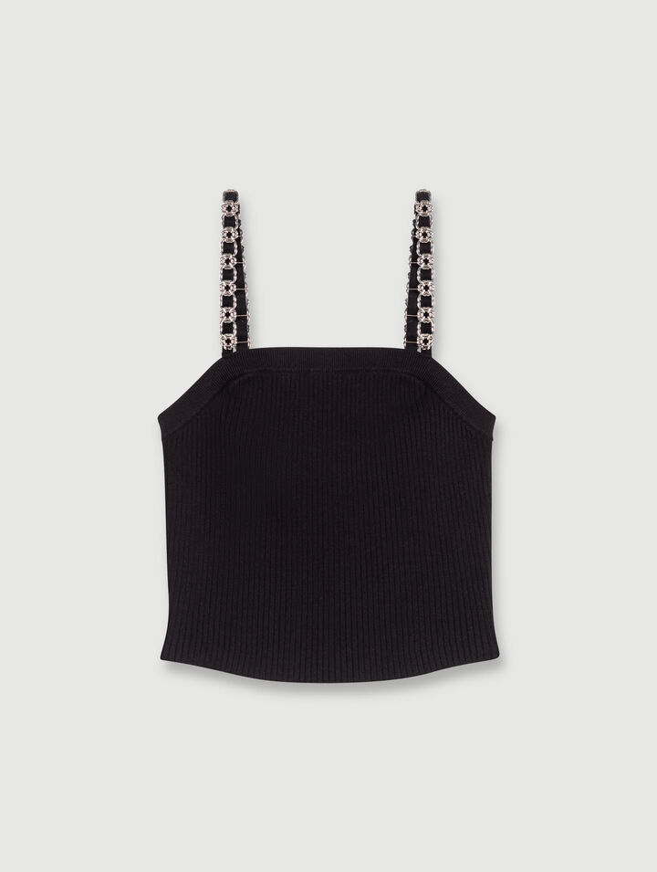 Top corto con tirantes desmontables